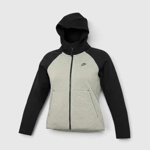 Nike Tech Fleece Windrunner Color-Block Full-Zip Hoodie Grey & Black / Pre Owned